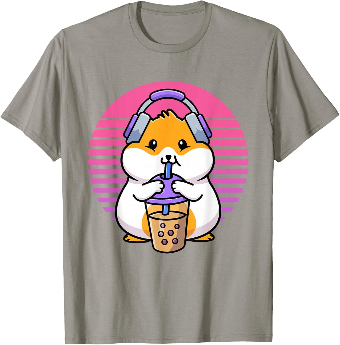 Retro Boba And KPop Shirt Kawaii Hamster K-Pop Merchandise T-Shirt - T-Shirt | Sand