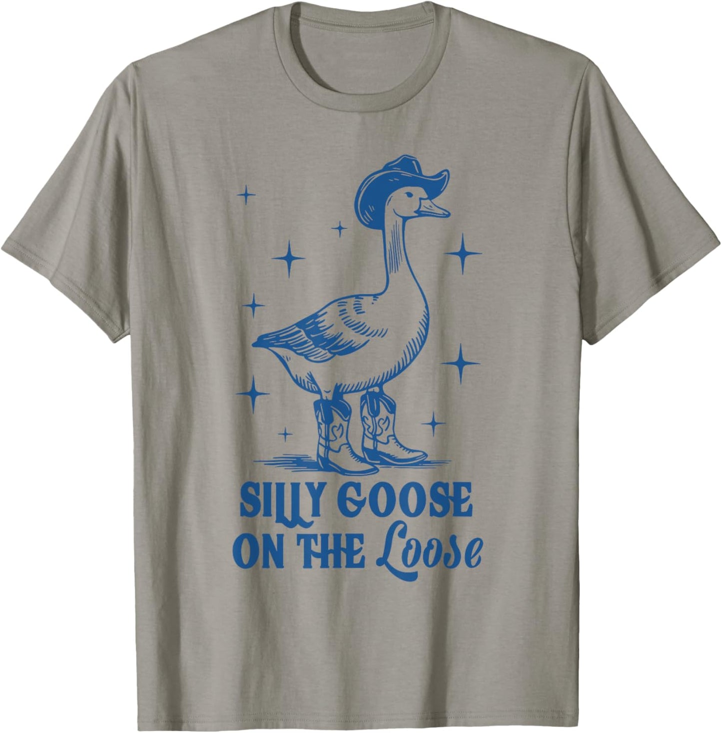 Funny Goose Cowgirl Graphic For Girl Women T-Shirt - T-Shirt | Sand