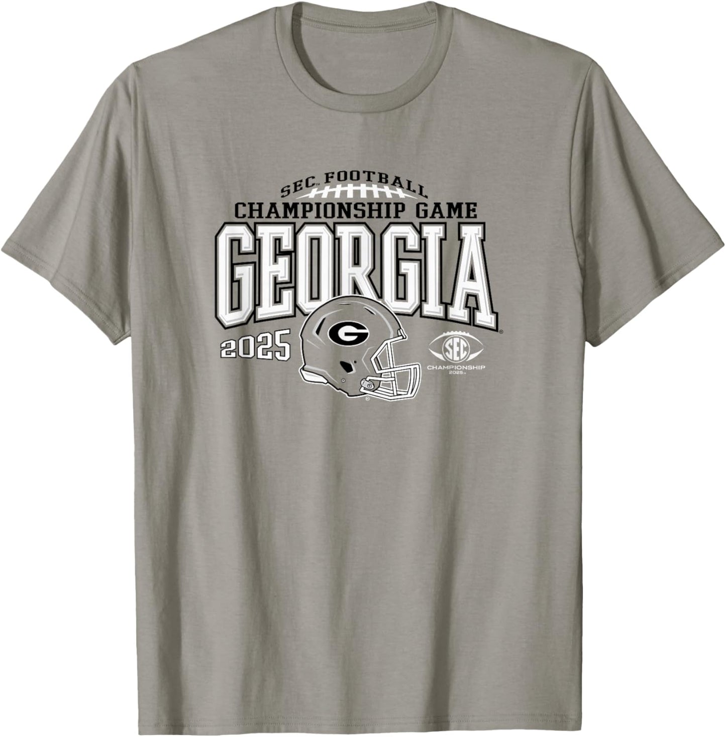 Georgia Bulldogs SEC Championship 2025 Football Red T-Shirt - T-Shirt | Sand