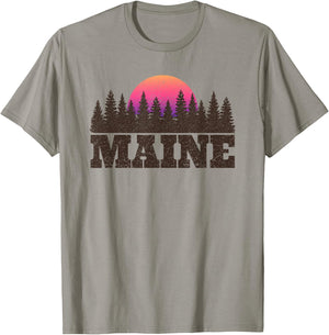 Maine MN Retro Vintage Shirt Gift Men Women Kids T-Shirt - T-Shirt | Sand