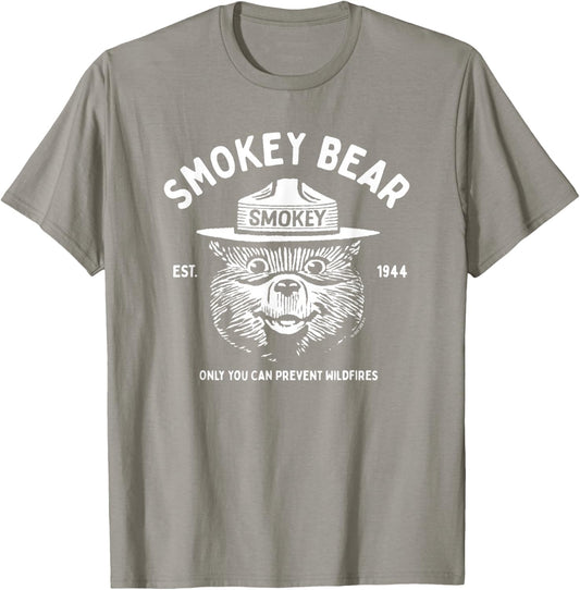 Vintage Smokey Bear Logo Only You Can Prevent Wildfires T-Shirt - T-Shirt | Sand