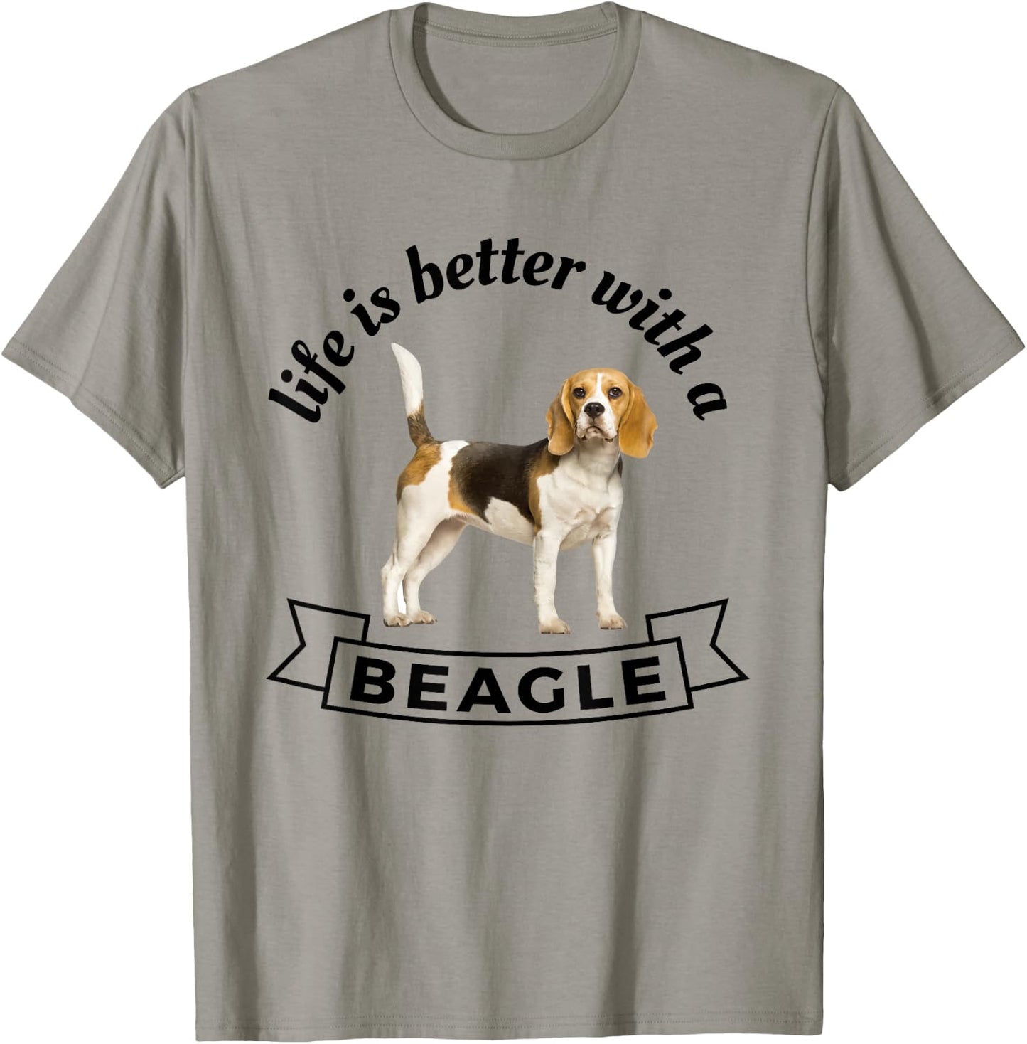 Life is Better With a Beagle T-Shirt - T-Shirt | Sand