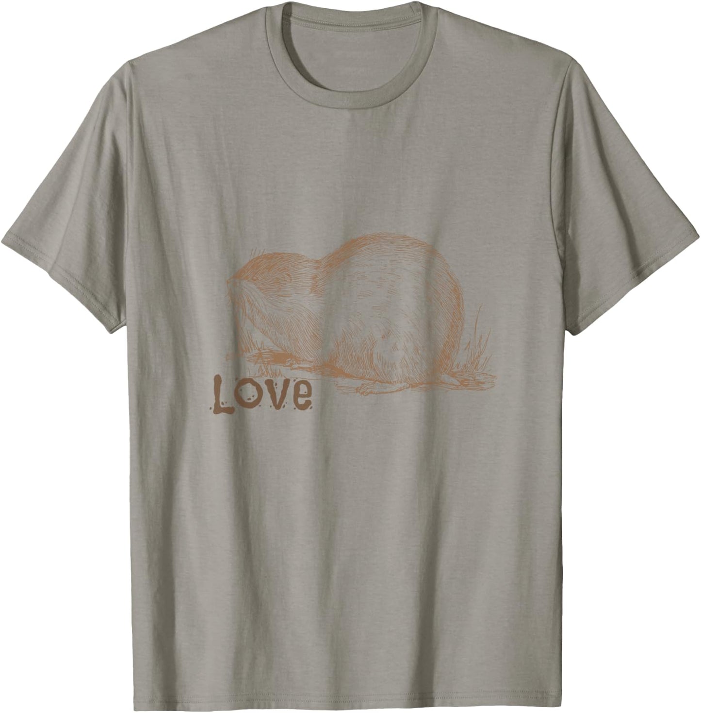 Muskrat Love Music , 70s Retro Rodent Rhythms T-Shirt - T-Shirt | Sand
