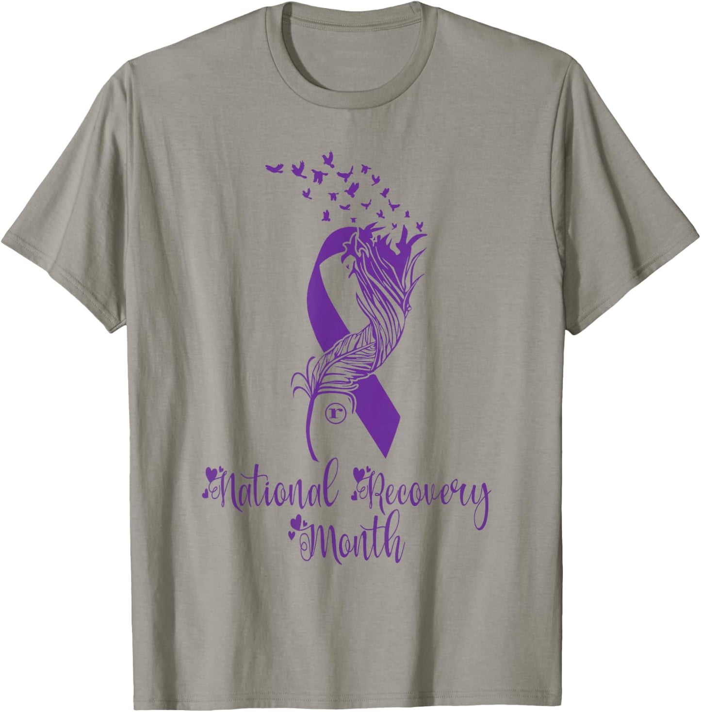 National Recovery month Warrior Addiction Recovery Awareness T-Shirt - T-Shirt | Sand