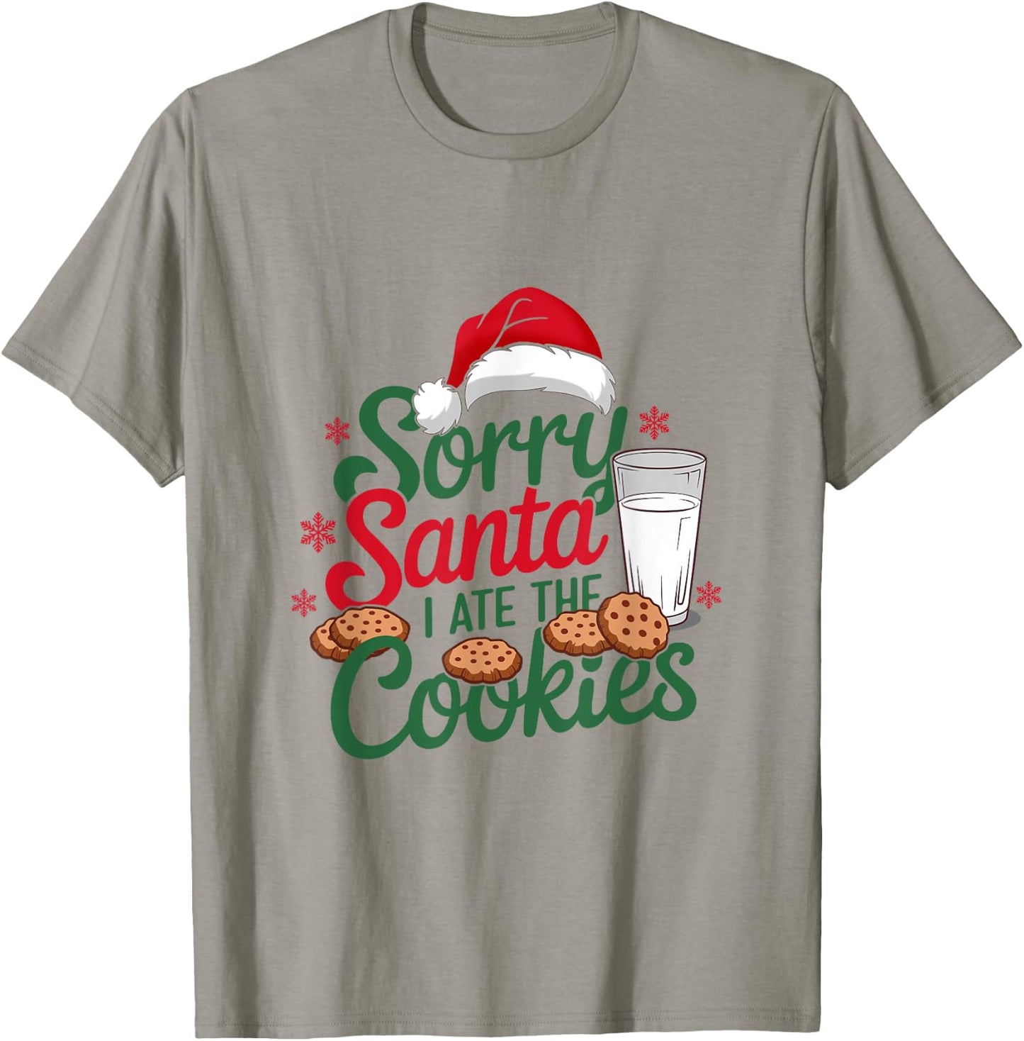 Sorry Santa I Ate The Cookies Naughty Cookie Eater Christmas T-Shirt - T-Shirt | Sand