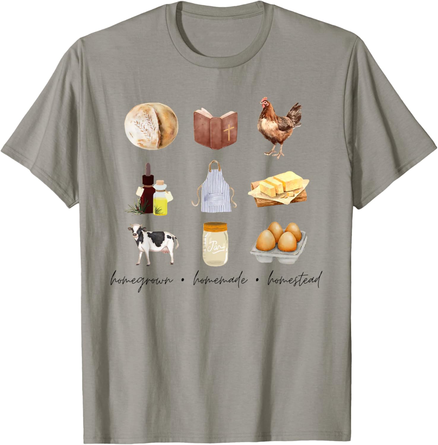 Homegrown Homemade Homestead , Small T-Shirt - T-Shirt | Sand