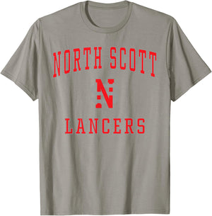 North Scott High School Lancers T-Shirt - T-Shirt | Sand