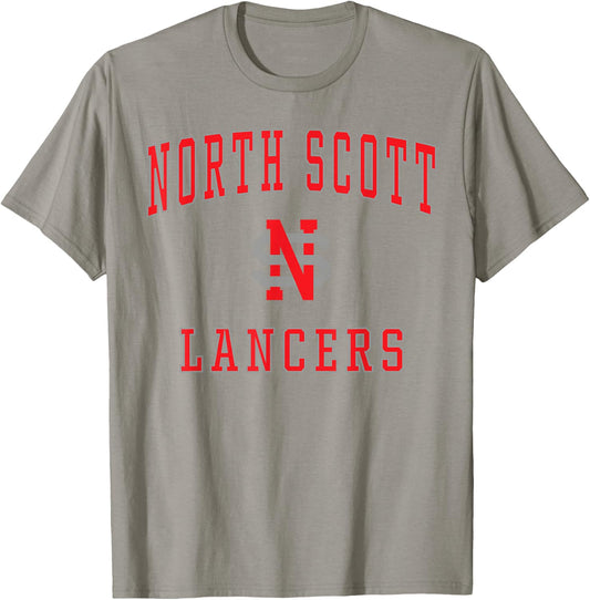 North Scott High School Lancers T-Shirt - T-Shirt | Sand