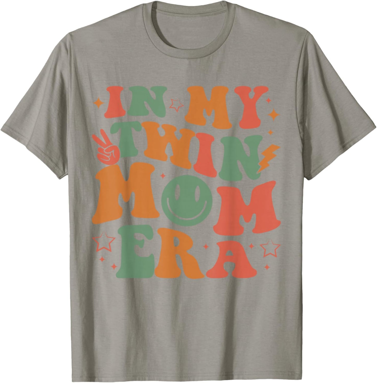 In My Twin Mom Era Baby Announcement New Mom Mother's Day T-Shirt - T-Shirt | Sand