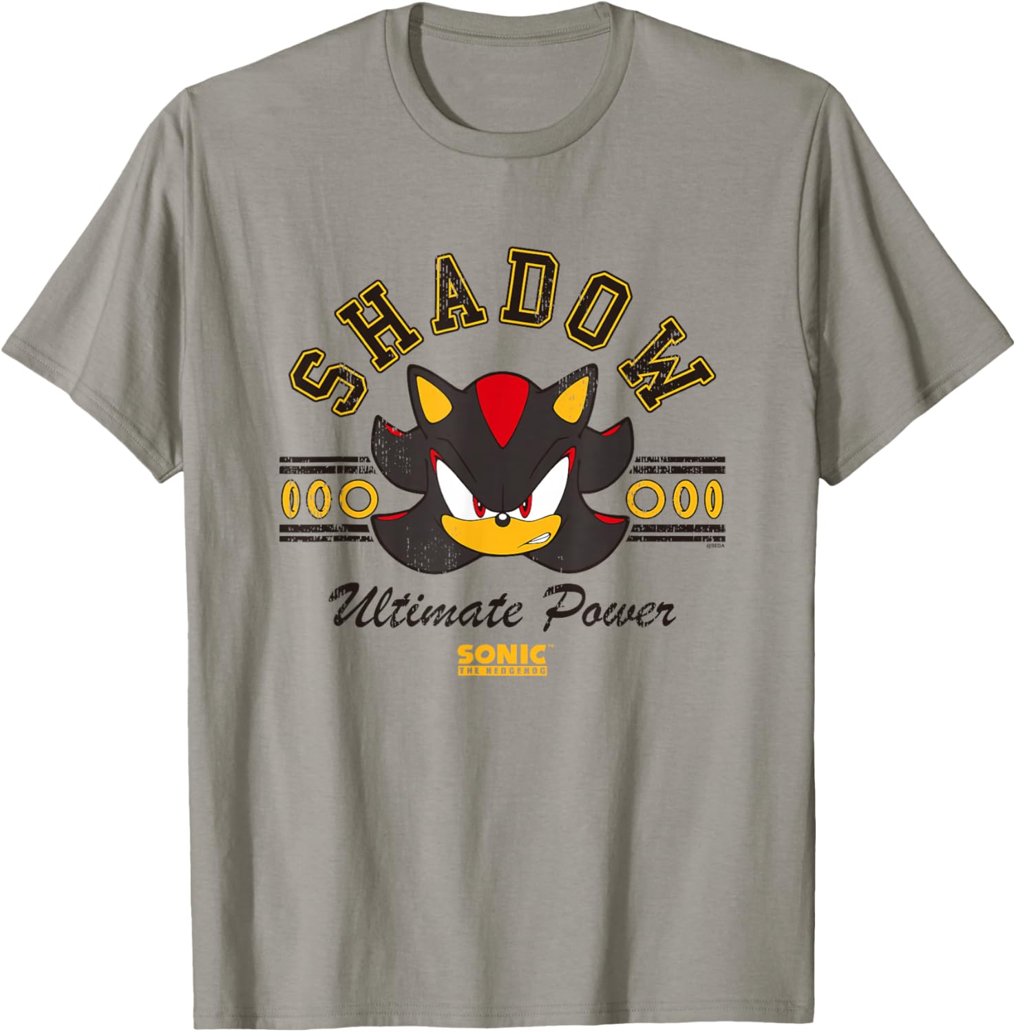 Sonic The Hedgehog Shadow Ultimate Power Vintage Logo T-Shirt - T-Shirt | Sand