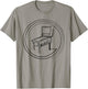 Pinball Machine Badge Minimalist One Line Drawing T-Shirt - T-Shirt | Sand