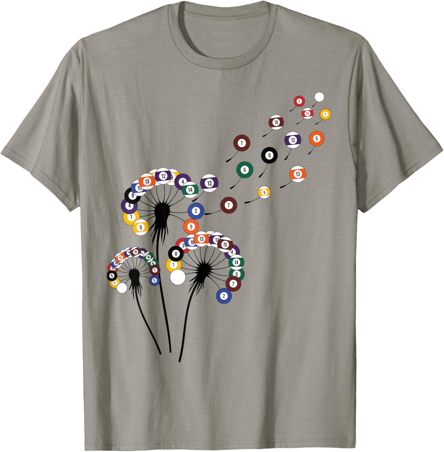 Dandelion Billiard Shirt Billiard Player | Billiards T-Shirt - T-Shirt | Sand