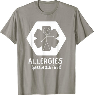 KID's ALLERGY ALERT | ALLERGIES PLEASE ASK FIRST T-Shirt - T-Shirt | Sand