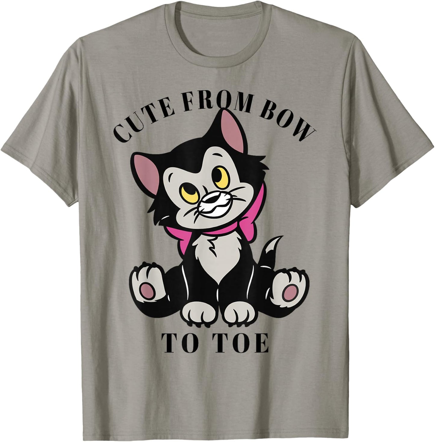 Disney Pinocchio Figaro Cute from Bow to Toe T-Shirt - T-Shirt | Sand