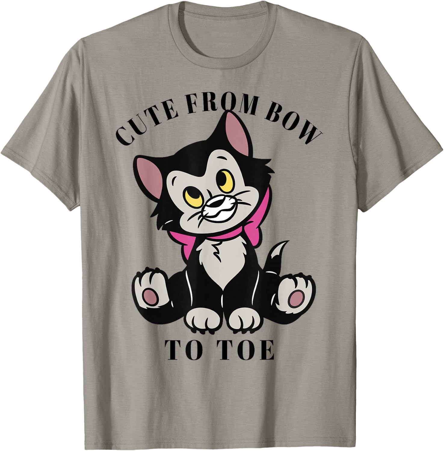 Disney Pinocchio Figaro Cute from Bow to Toe T-Shirt - T-Shirt | Sand