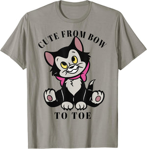 Disney Pinocchio Figaro Cute from Bow to Toe T-Shirt - T-Shirt | Sand
