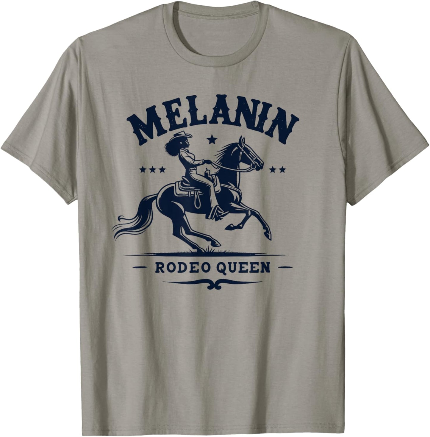 Melanin Rodeo Queen, African American Cowgirl T-Shirt - T-Shirt | Sand