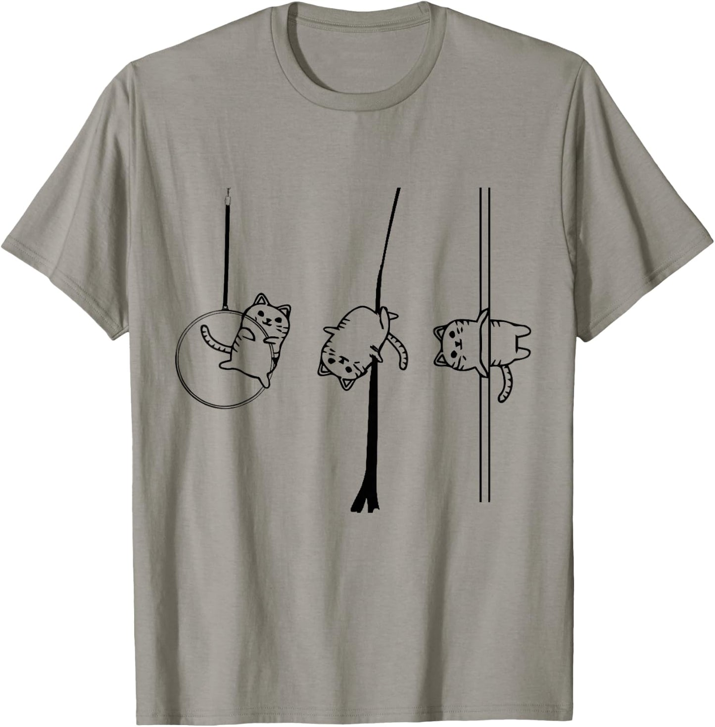 Circus Aerialist cat Aerialist Yogi Dancer Aerial Hoop Lover T-Shirt - T-Shirt | Sand