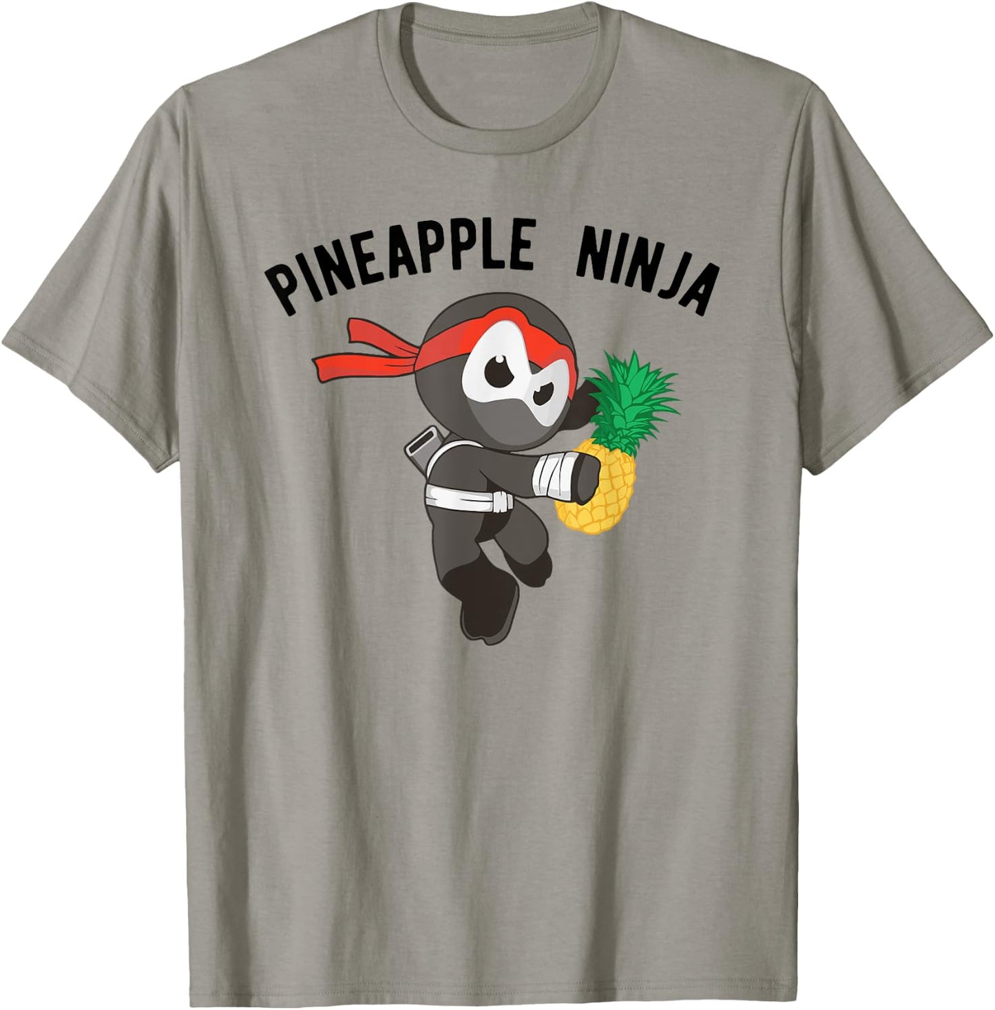 Ninja Pineapple , Martial Arts Fruit Apparel T-Shirt - T-Shirt | Sand