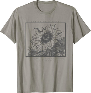 If He So Cares for the Wildflowers T-Shirt - T-Shirt | Sand