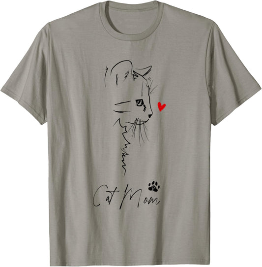 Vintage Retro Cat Mom Cat Owner Funny Mom Mother's Day Women T-Shirt - T-Shirt | Sand