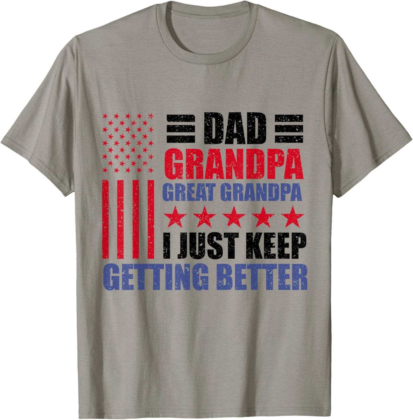 Usa Dad Grandpa Great Grandpa Father's Day American Flag Men T-Shirt - T-Shirt | Sand