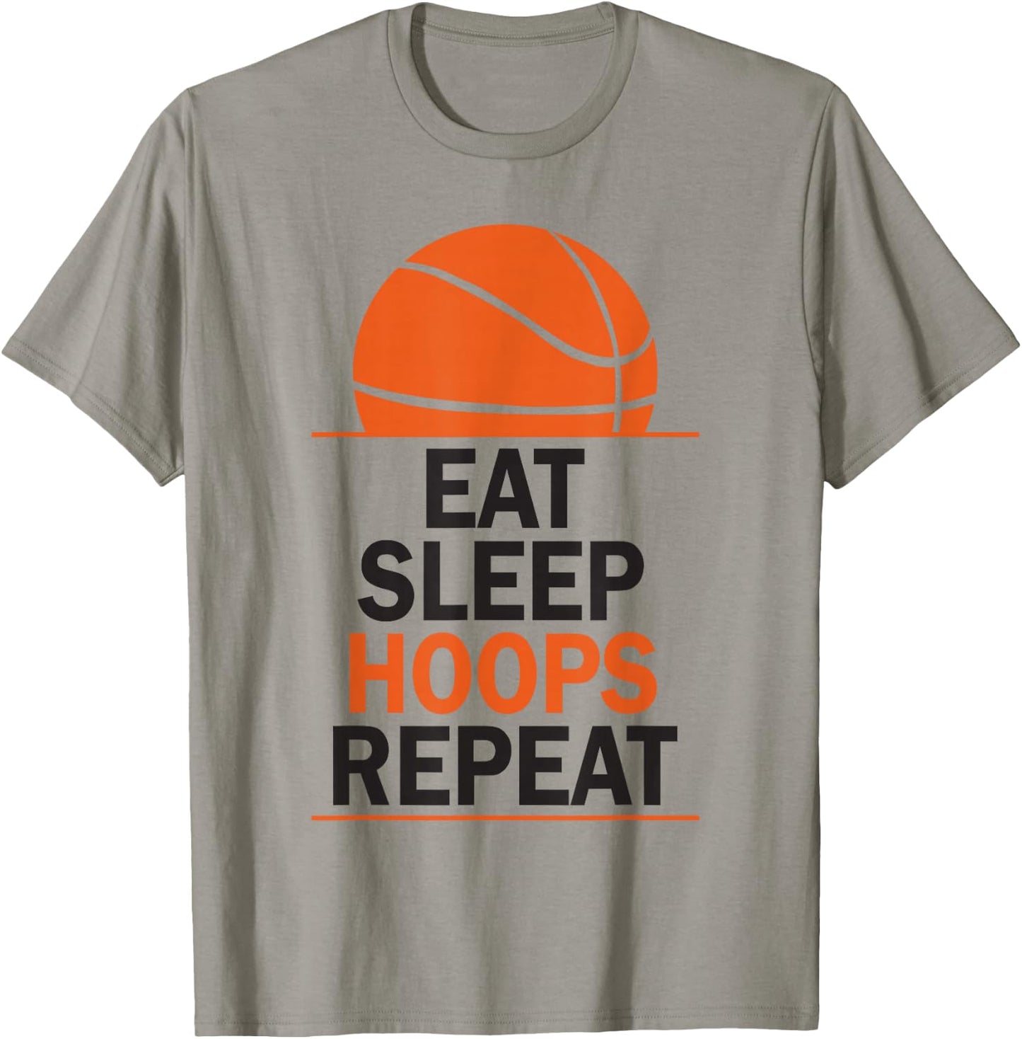 Eat Sleep Hoops Repeat for Basketball Team T-Shirt - T-Shirt | Sand