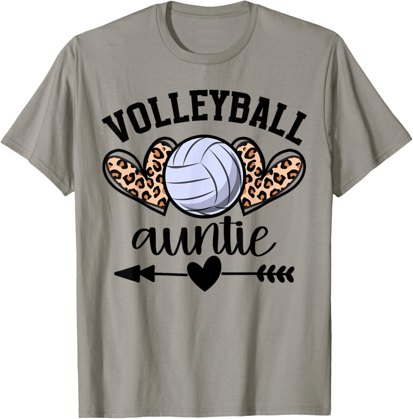 Volleyball Auntie Volleyball Aunt Game Day Senior T-Shirt - T-Shirt | Sand