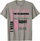 Breast Cancer Warrior Pink Ribbon Fighter Support Hope Gift T-Shirt - T-Shirt | Sand