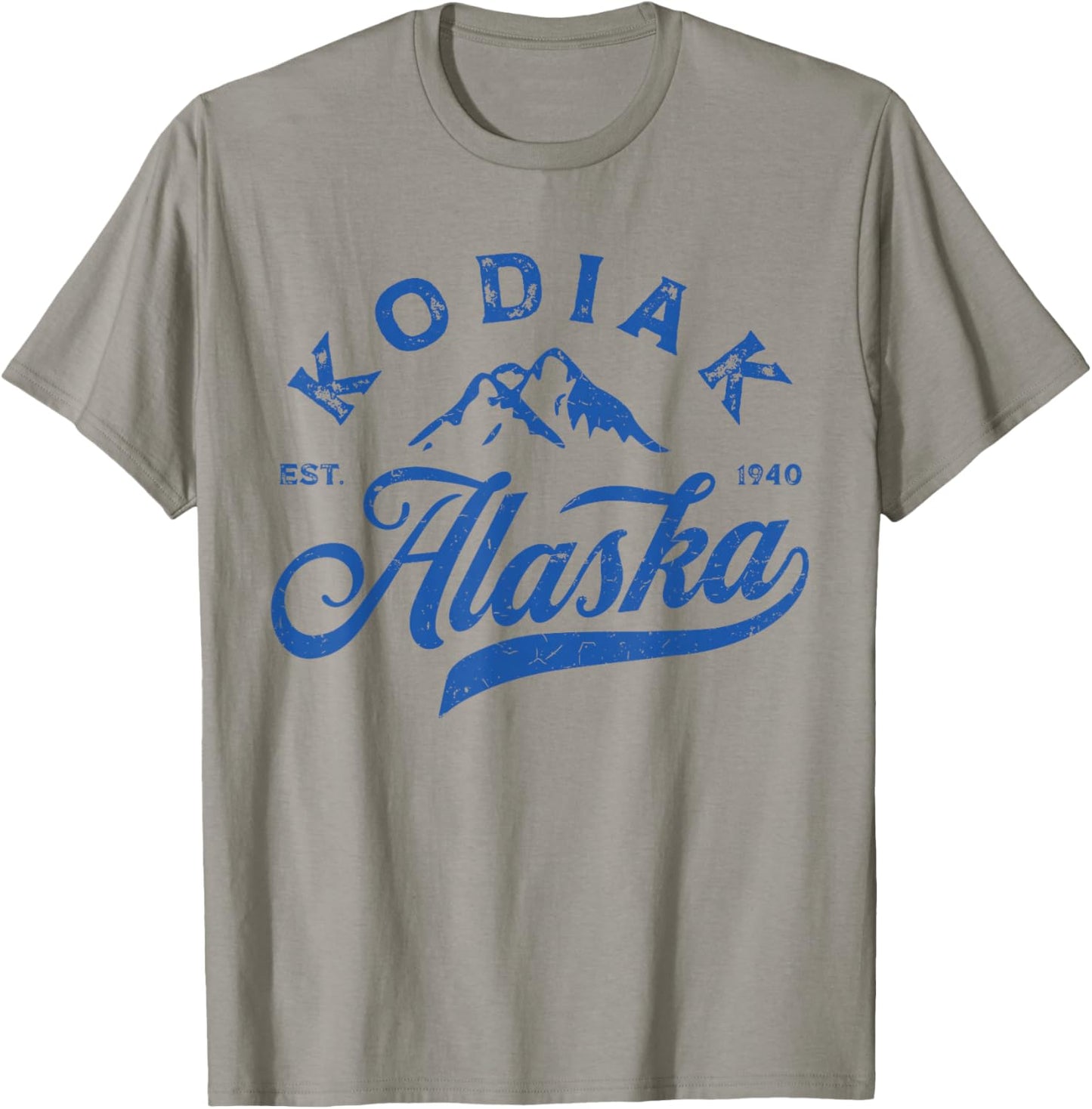 Vintage Kodiak Alaska AK Mountains Family Vacation Souvenir T-Shirt - T-Shirt | Sand