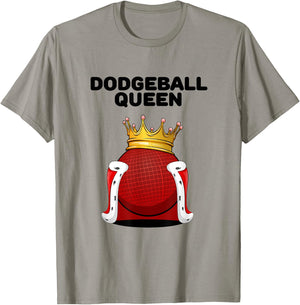 Dodgeball Queen PE Teacher Gym Student Team Dodgeball T-Shirt - T-Shirt | Sand