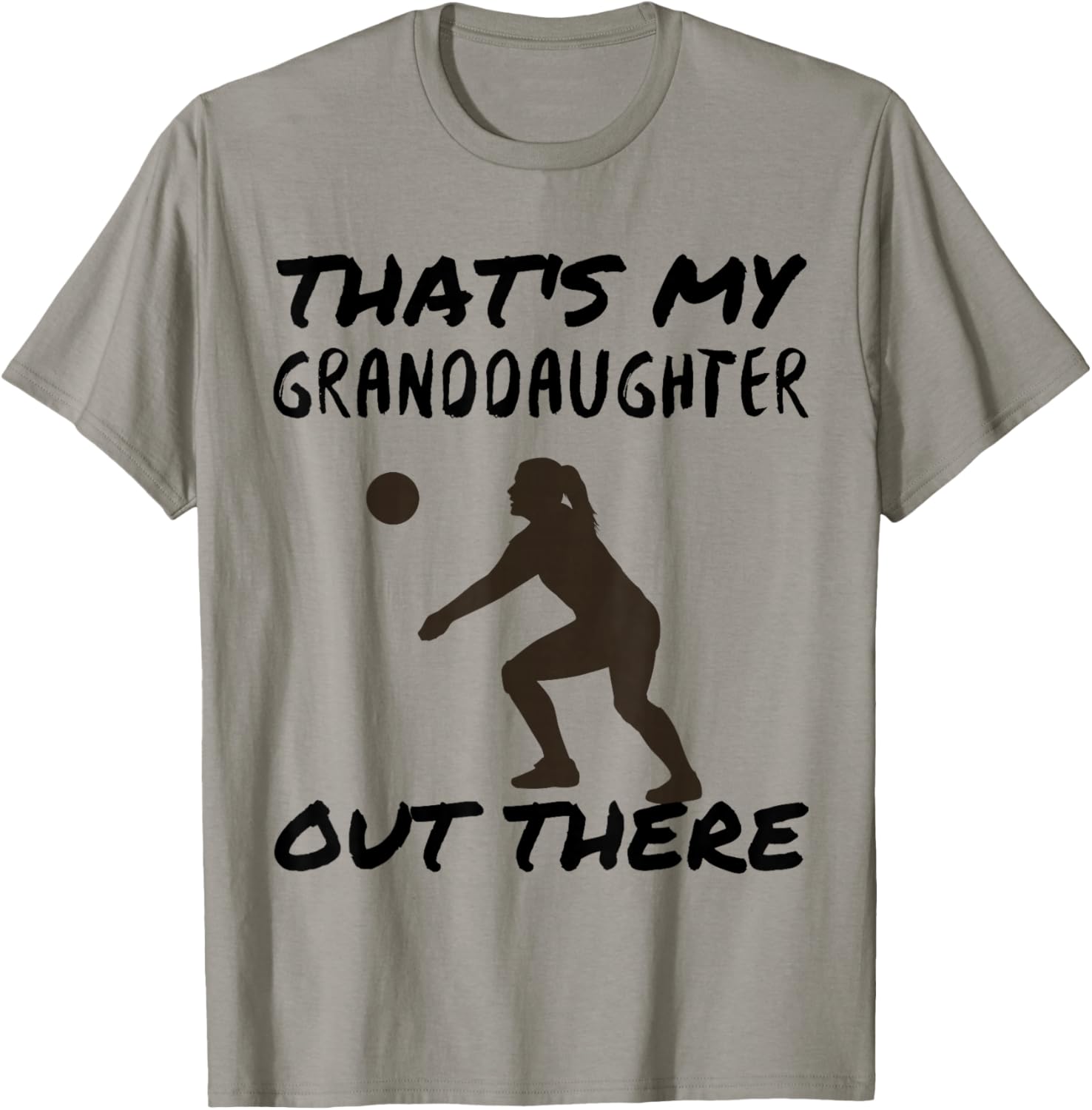 That's My Granddaughter Out There Volleyball Grandma Grandpa T-Shirt - T-Shirt | Sand