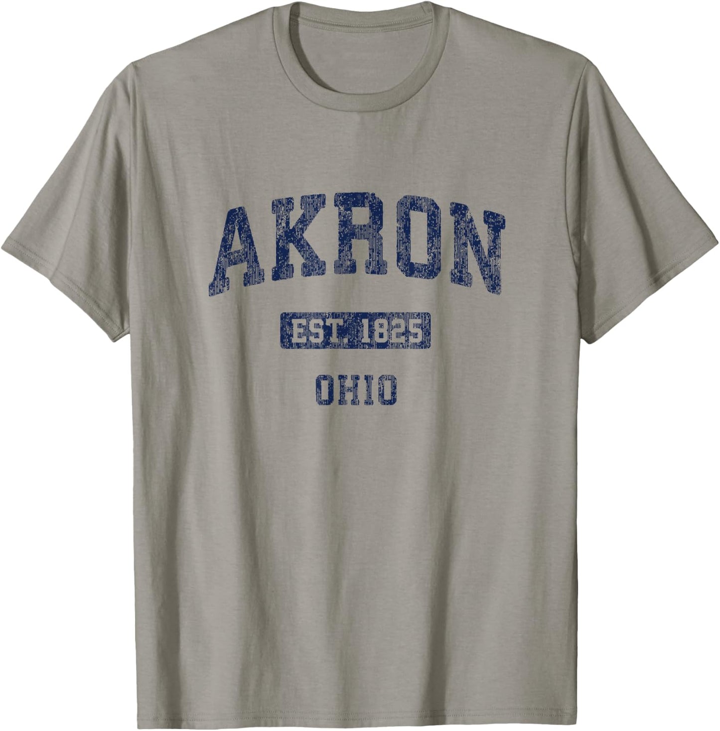 Akron Ohio Vintage Athletic Sports Design T-Shirt - T-Shirt | Sand