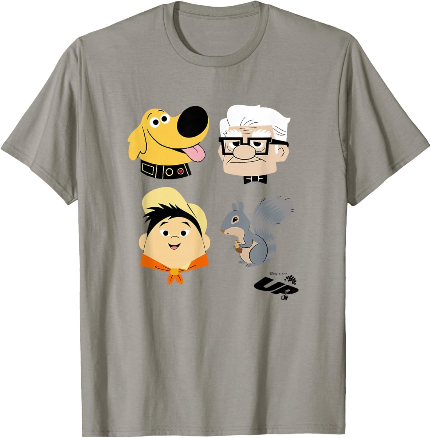 Disney Pixar Up Carl Russell Dug & Squirrel Group Shot T-Shirt - T-Shirt | Sand