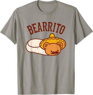 Mexican BEARRITO - Teddy Bear Burrito with Mustache T-Shirt - T-Shirt | Sand