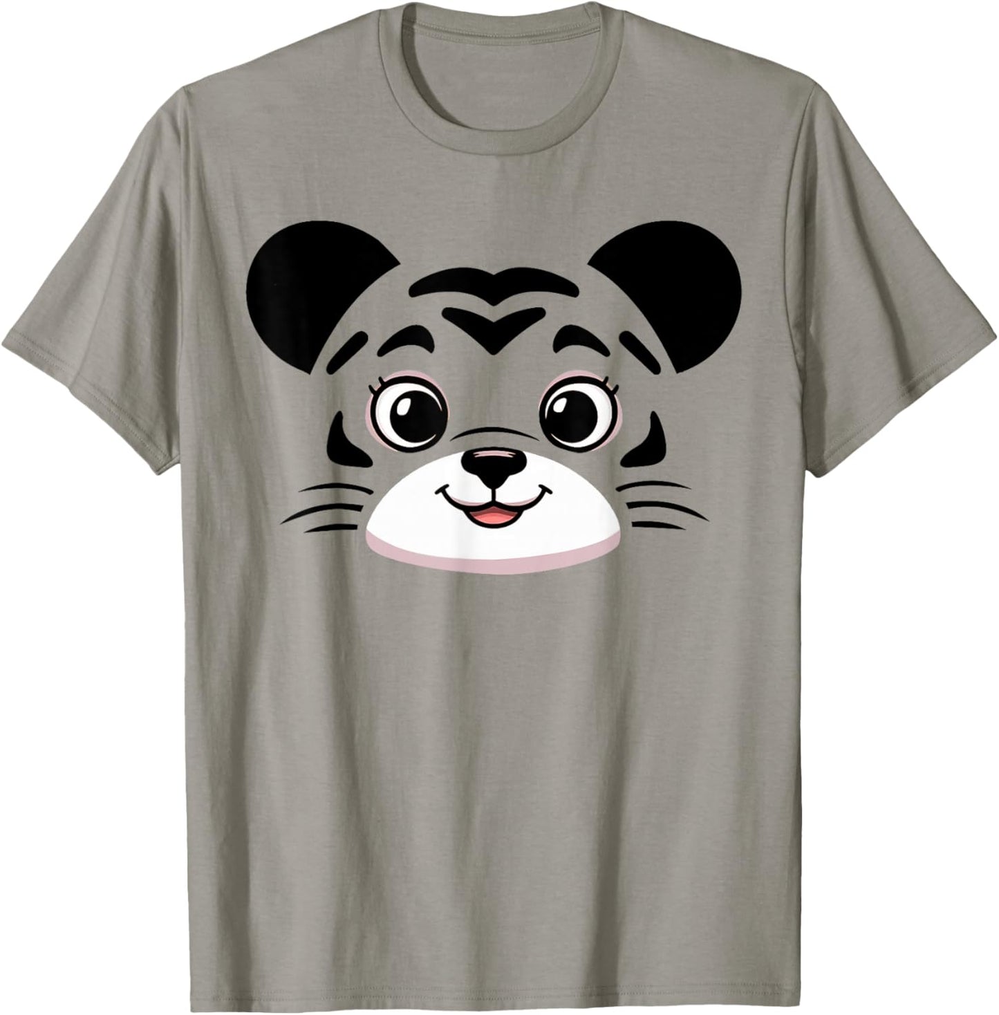Tiger Costume Cute Rubber Tiger Face Halloween Men Women Kid T-Shirt - T-Shirt | Sand