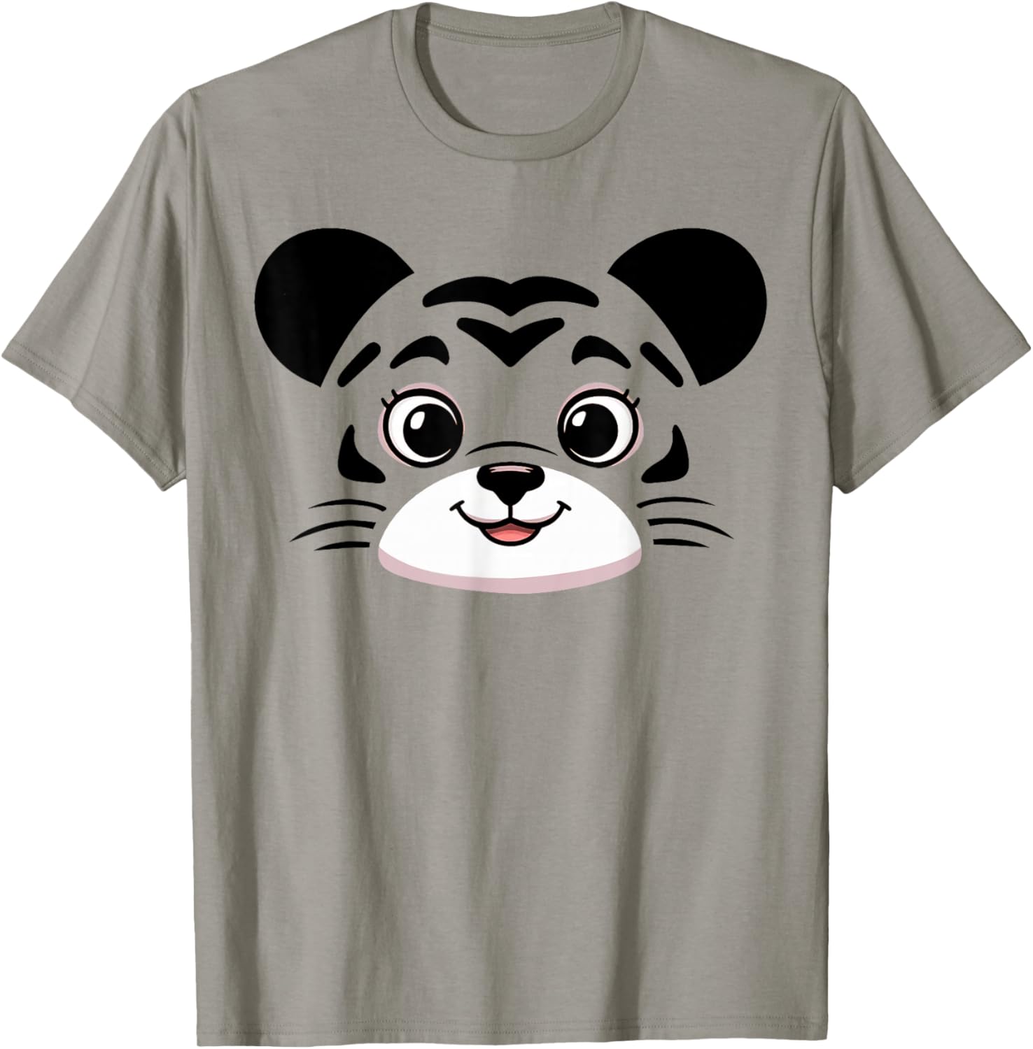 Tiger Costume Cute Rubber Tiger Face Halloween Men Women Kid T-Shirt - T-Shirt | Sand