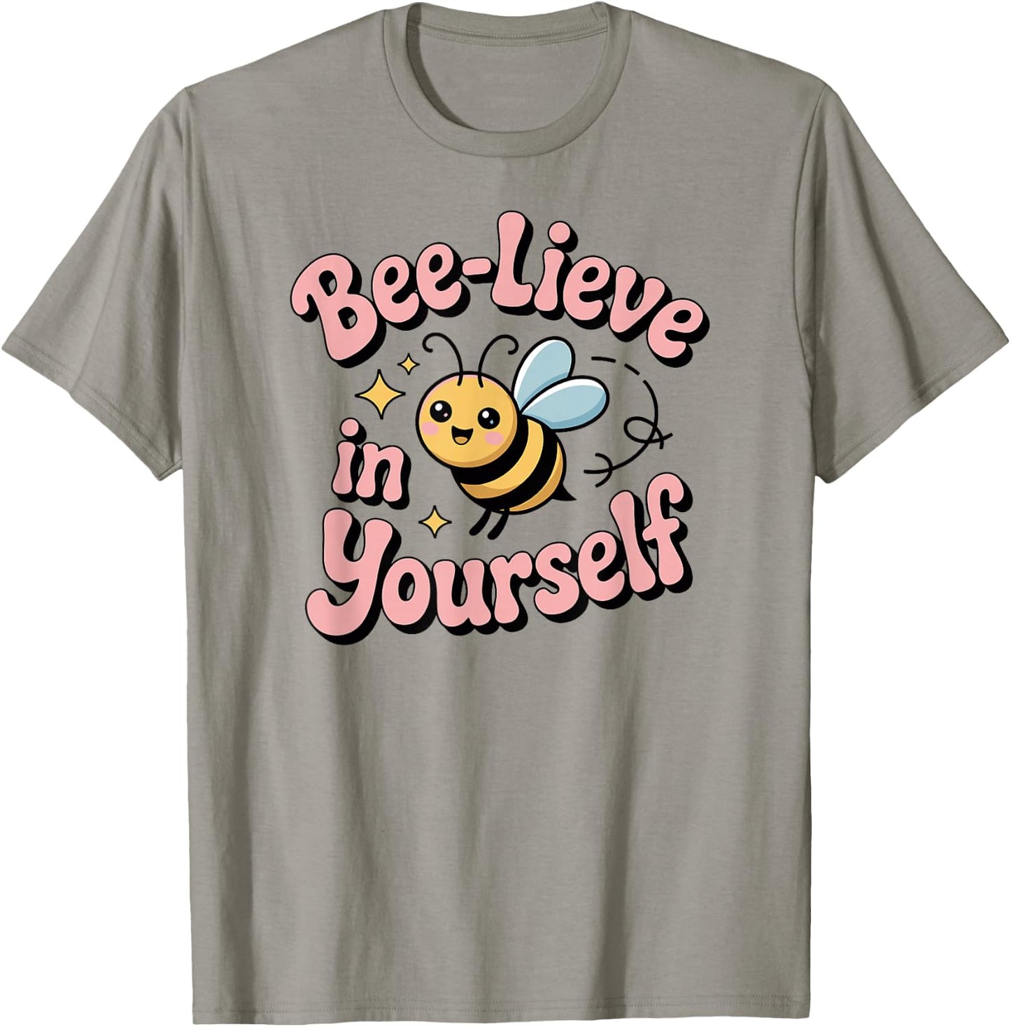 Cute Spelling Bee, Bee-Lieve, Kids and Teachers School Fun T-Shirt - T-Shirt | Sand