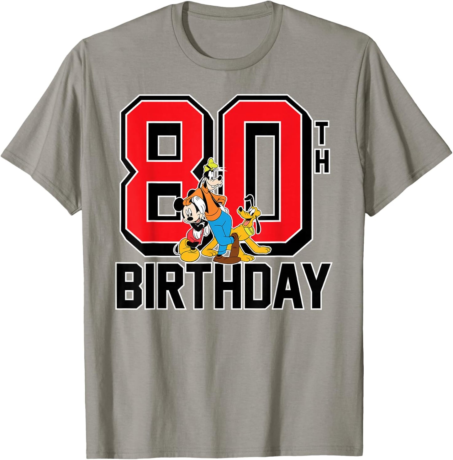 Mickey Mouse - Goofy Pluto 80th Birthday T-Shirt - T-Shirt | Sand