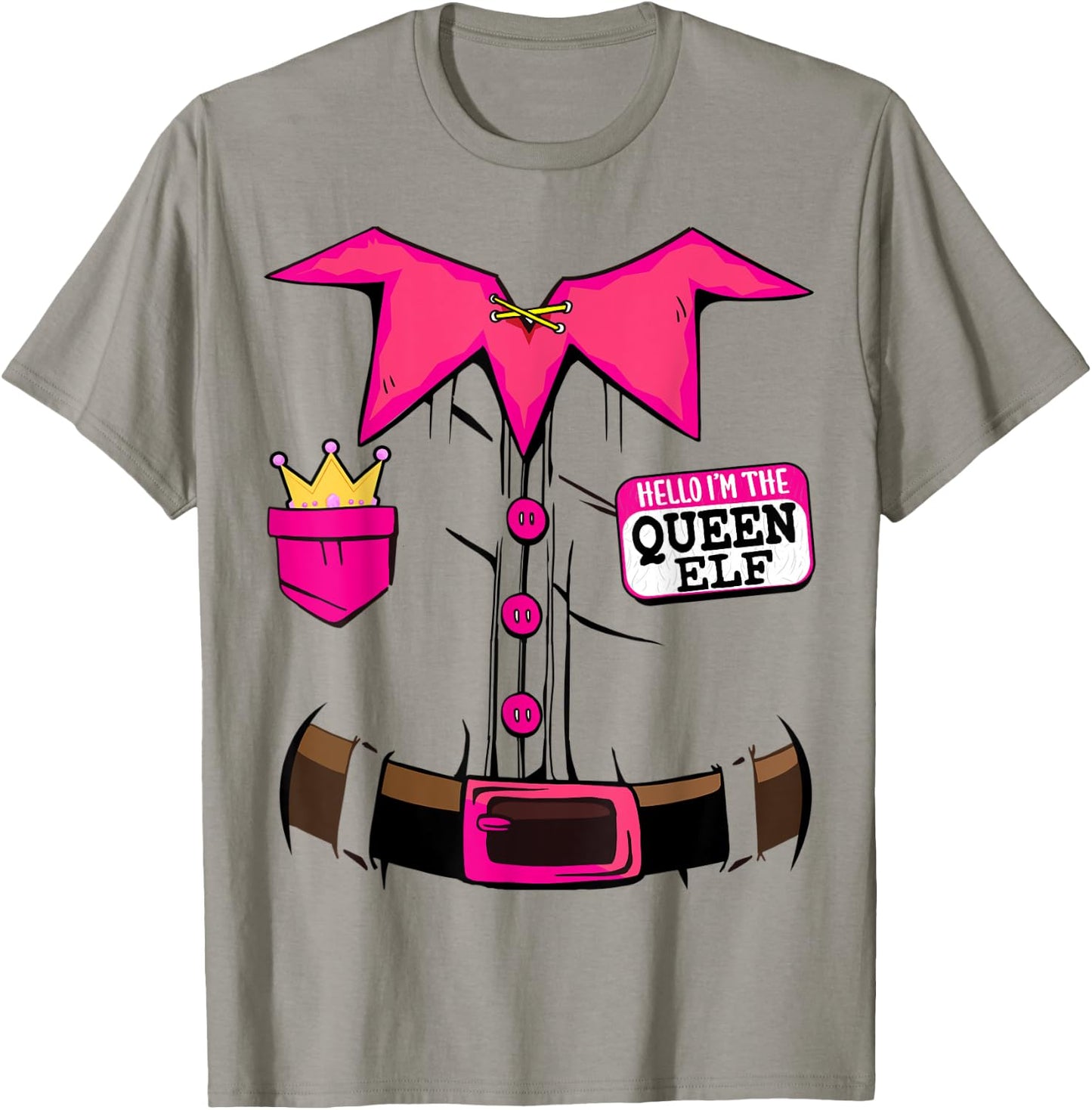 I'm The Queen Elf Christmas Family Matching Pajama Costume T-Shirt - T-Shirt | Sand