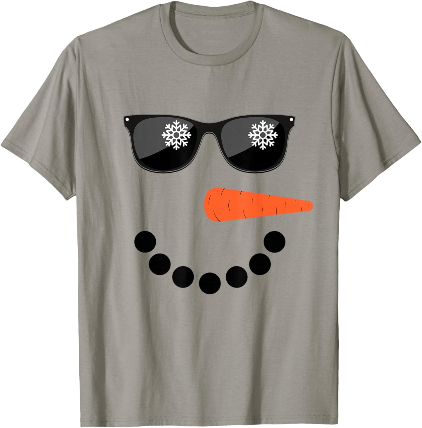 Snowman Shirt Glasses Boys Kids Toddlers Christmas Winter T-Shirt - T-Shirt | Sand