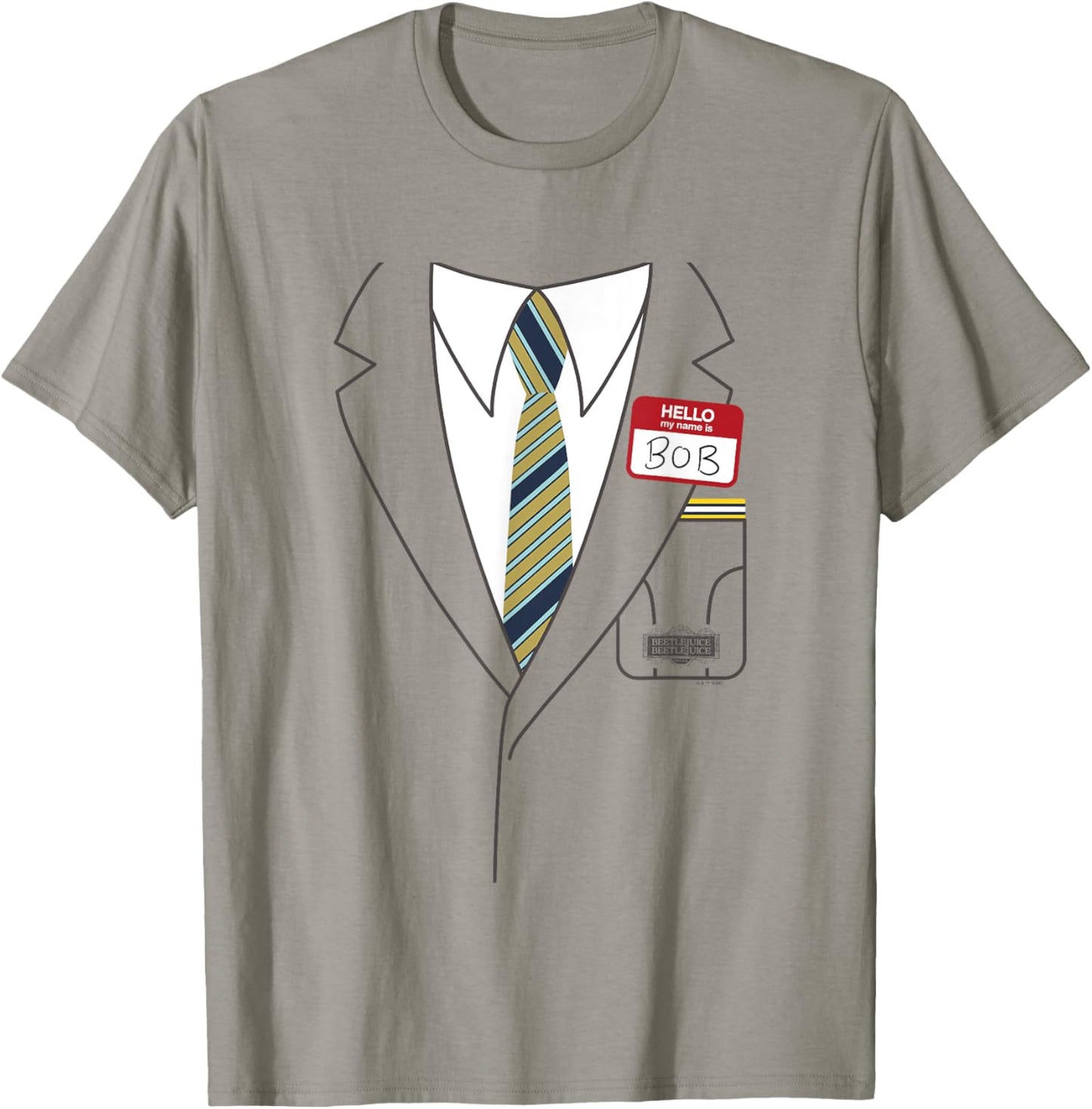 Beetlejuice Beetlejuice Halloween My Name Is Bob Costume T-Shirt - T-Shirt | Sand