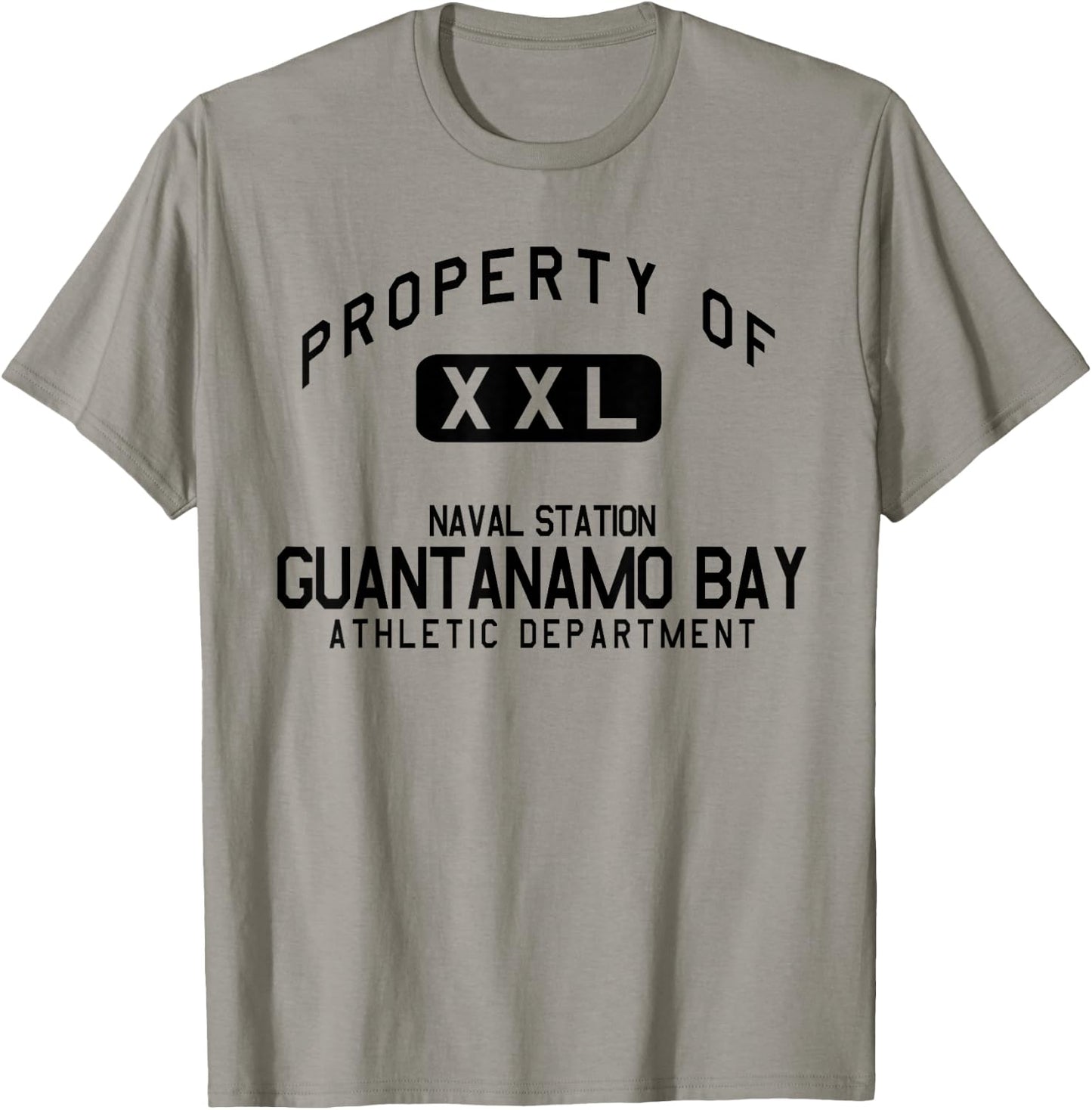 Property of Naval Station Guantanamo Bay Athletic Department T-Shirt - T-Shirt | Sand