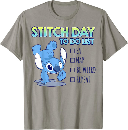 Disney Lilo & Stitch 626 Stitch Day To Do List T-Shirt - T-Shirt | Sand