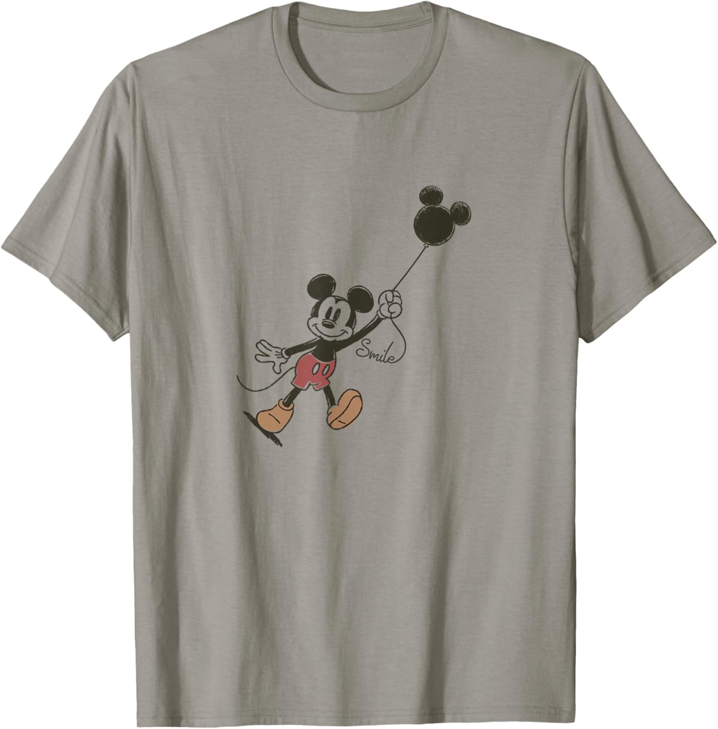 Disney Mickey & Friends Classic Vintage Mickey Ears Balloon T-Shirt - T-Shirt | Sand