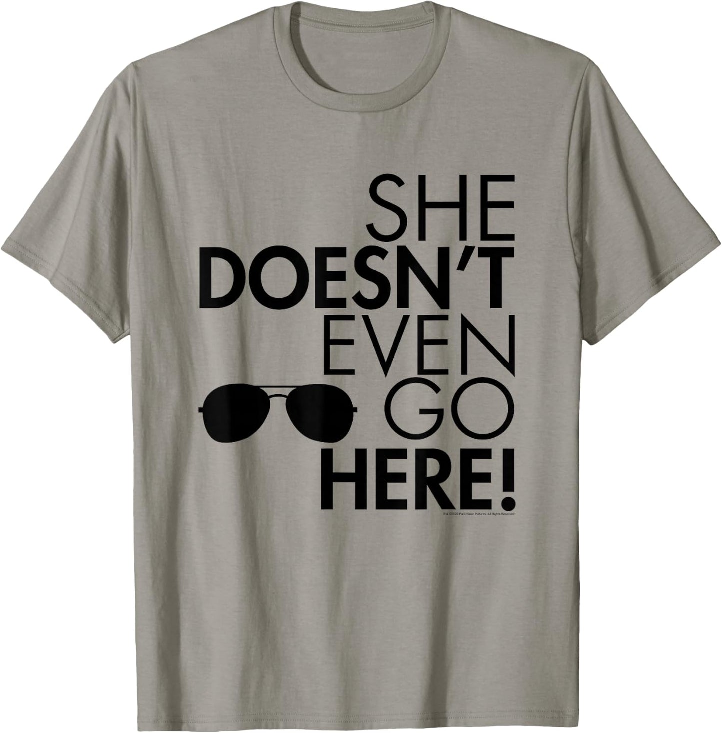 Mean Girls She Doesn't Even Go Here Sunglasses Y2K Movie T-Shirt - T-Shirt | Sand