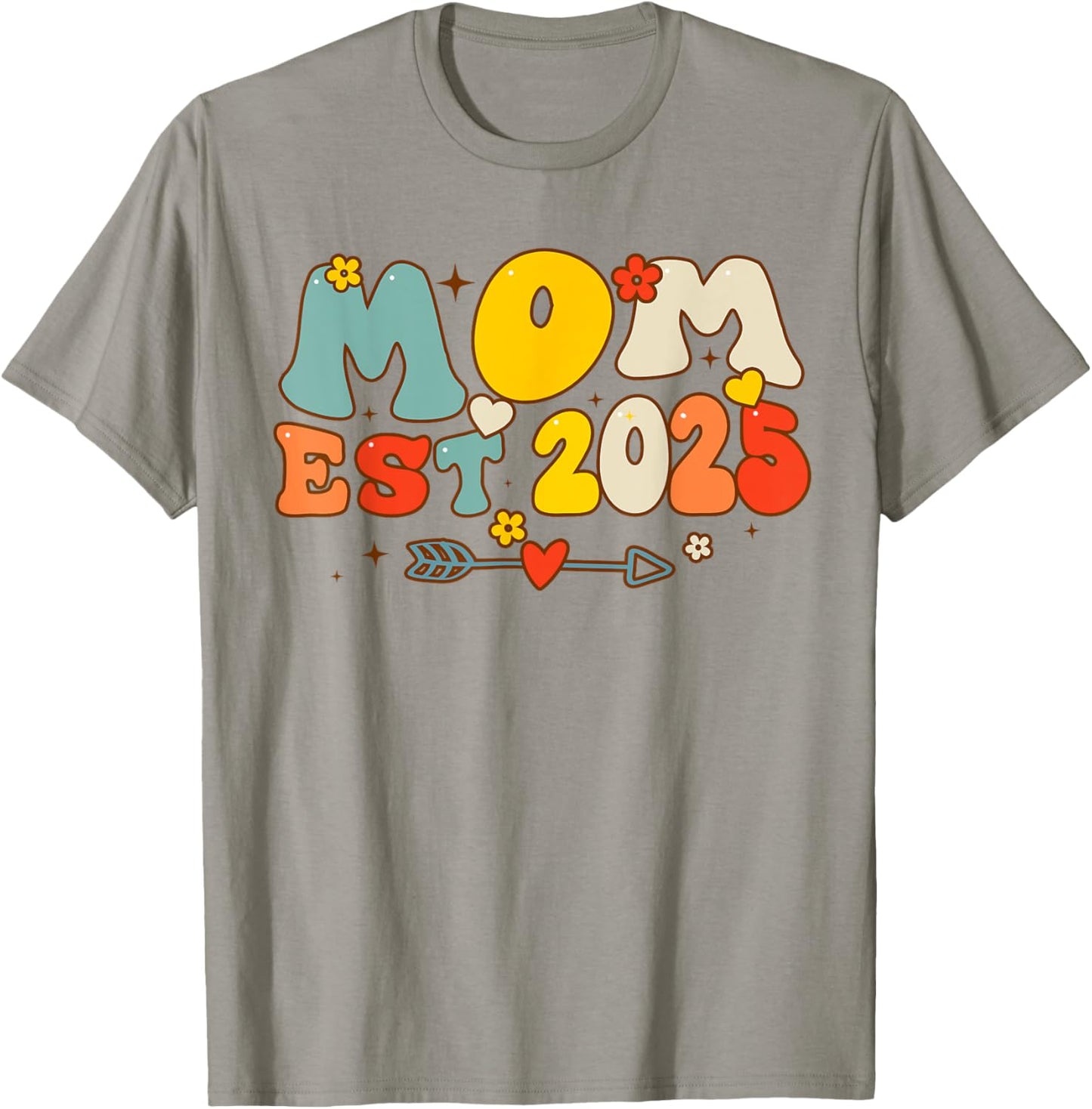 Mom Est. 2025 Expect Baby 2025 Mother 2025 New Mom T-Shirt - T-Shirt | Sand