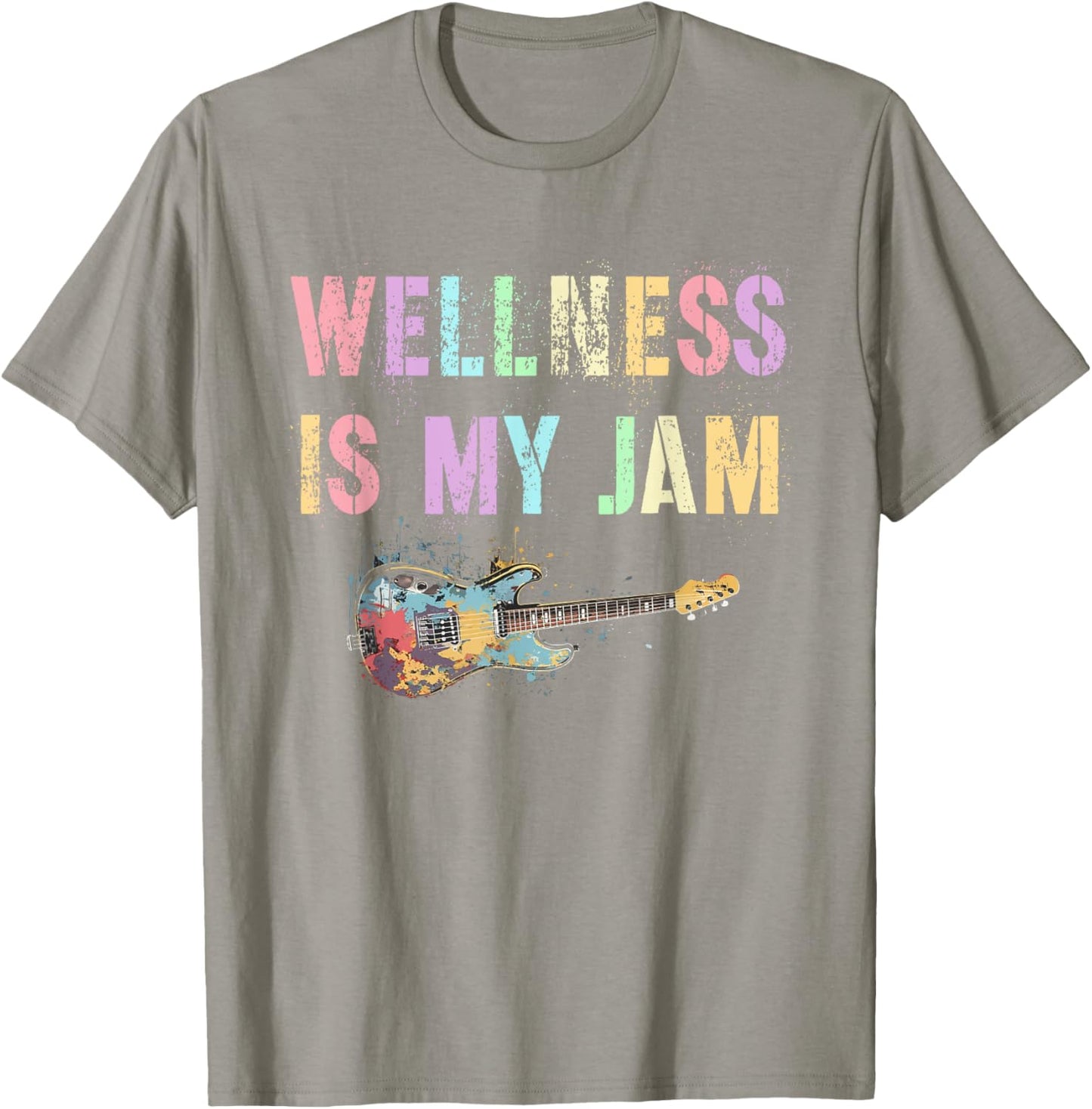 Mental Health WELLNESS IS MY JAM Nurse Trainer Yoga Coach T-Shirt - T-Shirt | Sand