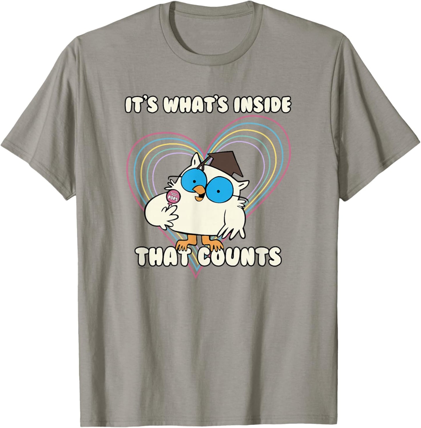 Tootsie Roll Pop It's What's Inside That Counts T-Shirt - T-Shirt | Sand