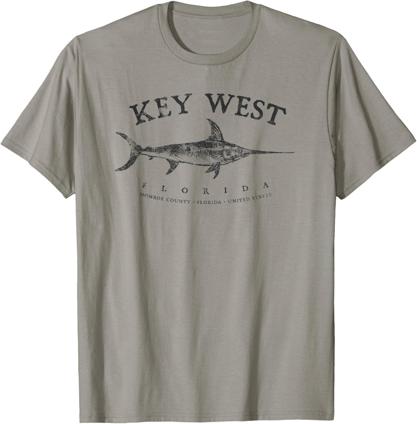 Key West Fishing Marlin Swordfish Sailfishing Florida FL T-Shirt - T-Shirt | Sand